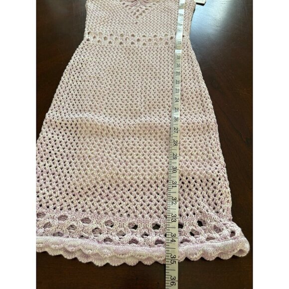 AQUA NWT Marled Crochet Boho Sleeveless Mini Dress in Lavender Purple Size XS - Picture 9 of 13